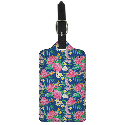 Watercolor Chrysanthemum Pattern Print Luggage Tag