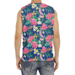 Watercolor Chrysanthemum Pattern Print Men's Fitness Tank Top