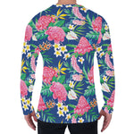 Watercolor Chrysanthemum Pattern Print Men's Long Sleeve T-Shirt