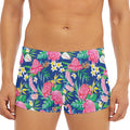 Watercolor Chrysanthemum Pattern Print Men's Short Boxer Briefs