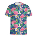 Watercolor Chrysanthemum Pattern Print Men's Athletic T-Shirt
