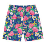 Watercolor Chrysanthemum Pattern Print Men's Swim Trunks