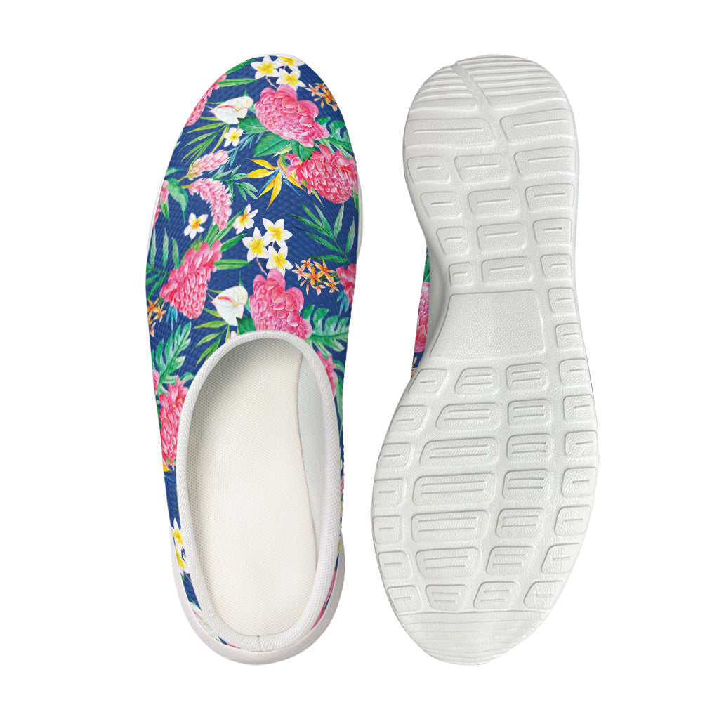 Watercolor Chrysanthemum Pattern Print Mesh Casual Shoes