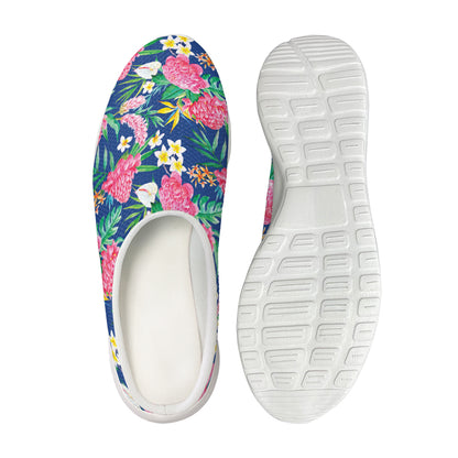 Watercolor Chrysanthemum Pattern Print Mesh Casual Shoes