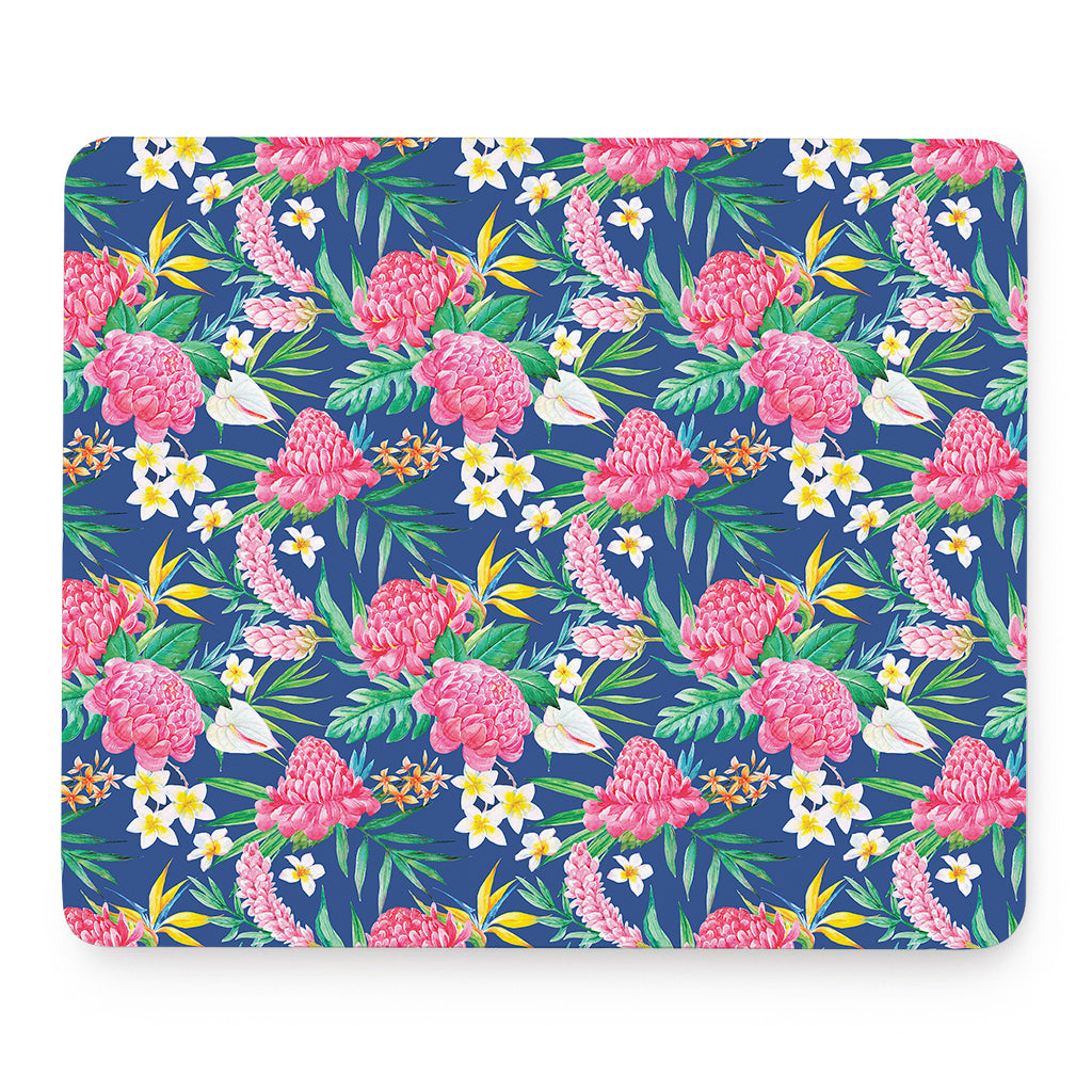 Watercolor Chrysanthemum Pattern Print Mouse Pad