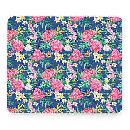 Watercolor Chrysanthemum Pattern Print Mouse Pad