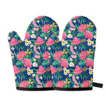 Watercolor Chrysanthemum Pattern Print Oven Mitts