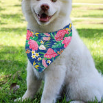 Watercolor Chrysanthemum Pattern Print Over The Collar Dog Bandana