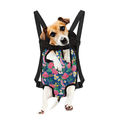 Watercolor Chrysanthemum Pattern Print Pet Carrier Backpack