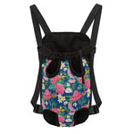 Watercolor Chrysanthemum Pattern Print Pet Carrier Backpack