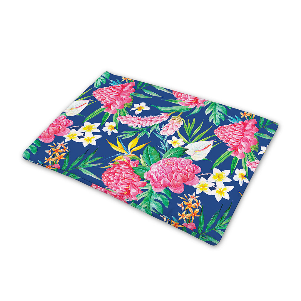 Watercolor Chrysanthemum Pattern Print Pet Cooling Mat Cover