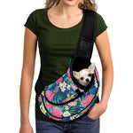 Watercolor Chrysanthemum Pattern Print Pet Sling Carrier