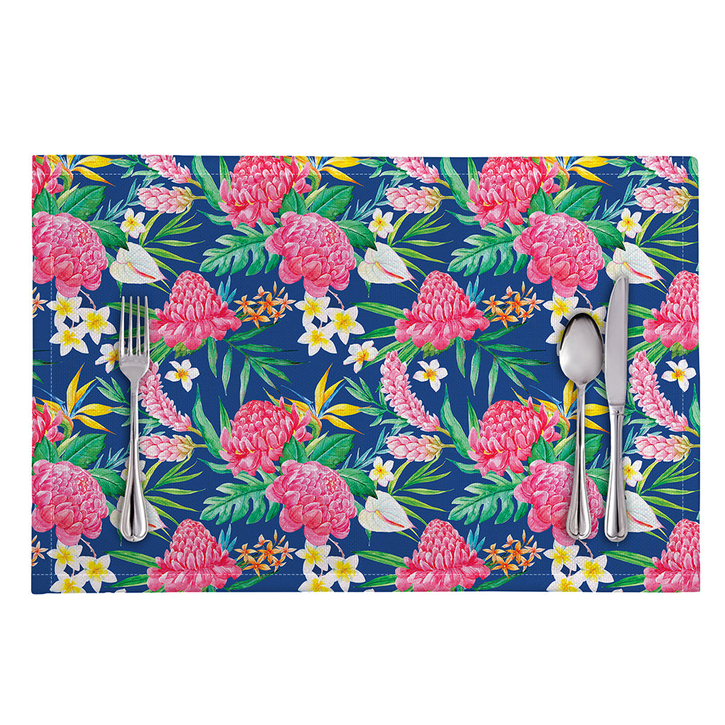 Watercolor Chrysanthemum Pattern Print Placemat