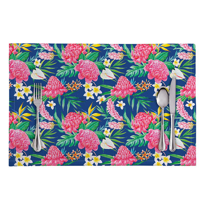 Watercolor Chrysanthemum Pattern Print Placemat