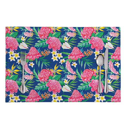 Watercolor Chrysanthemum Pattern Print Placemat