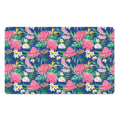 Watercolor Chrysanthemum Pattern Print Polyester Doormat