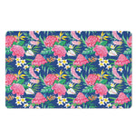 Watercolor Chrysanthemum Pattern Print Polyester Doormat