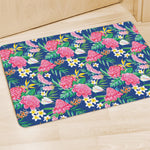 Watercolor Chrysanthemum Pattern Print Polyester Doormat