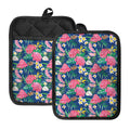Watercolor Chrysanthemum Pattern Print Pot Holders With Pocket
