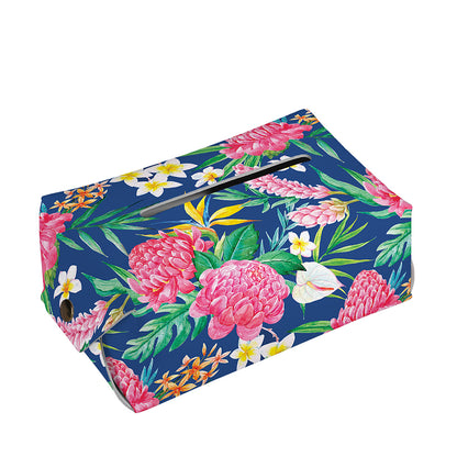 Watercolor Chrysanthemum Pattern Print Rectangle Tissue Box Cover