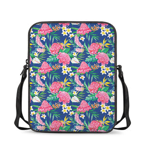 Watercolor Chrysanthemum Pattern Print Rectangular Crossbody Bag