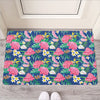 Watercolor Chrysanthemum Pattern Print Rubber Doormat