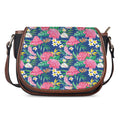 Watercolor Chrysanthemum Pattern Print Saddle Bag