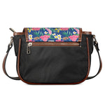 Watercolor Chrysanthemum Pattern Print Saddle Bag