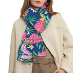 Watercolor Chrysanthemum Pattern Print Scarf