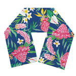 Watercolor Chrysanthemum Pattern Print Scarf