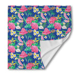 Watercolor Chrysanthemum Pattern Print Silk Bandana