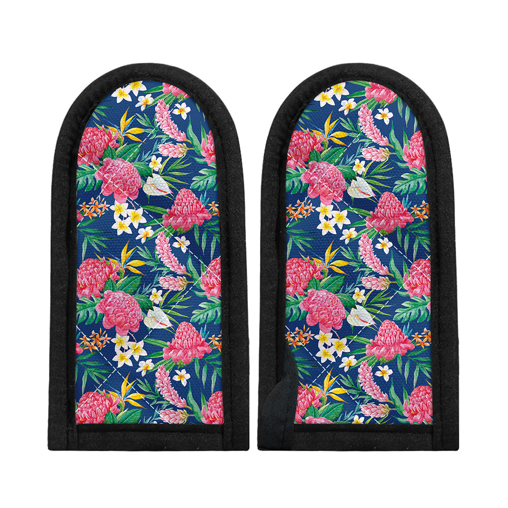 Watercolor Chrysanthemum Pattern Print Skillet Handle Cover