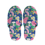Watercolor Chrysanthemum Pattern Print Slippers