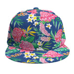 Watercolor Chrysanthemum Pattern Print Snapback Cap