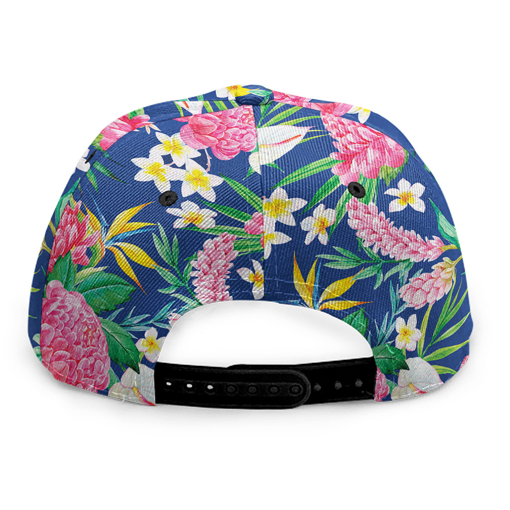 Watercolor Chrysanthemum Pattern Print Snapback Cap