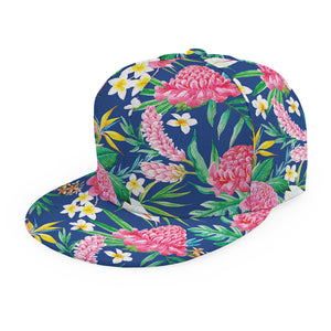 Watercolor Chrysanthemum Pattern Print Snapback Cap