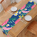 Watercolor Chrysanthemum Pattern Print Table Runner