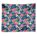 Watercolor Chrysanthemum Pattern Print Tapestry
