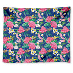 Watercolor Chrysanthemum Pattern Print Tapestry