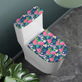 Watercolor Chrysanthemum Pattern Print Toilet Lid And Tank Cover Set