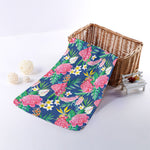 Watercolor Chrysanthemum Pattern Print Towel