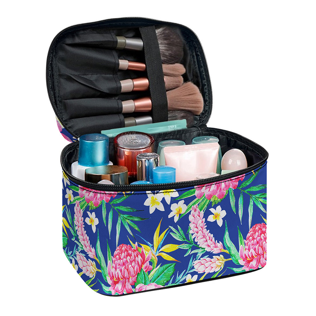 Watercolor Chrysanthemum Pattern Print Travel Makeup Bag