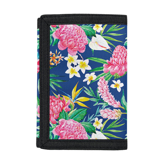 Watercolor Chrysanthemum Pattern Print Trifold Wallet