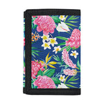 Watercolor Chrysanthemum Pattern Print Trifold Wallet