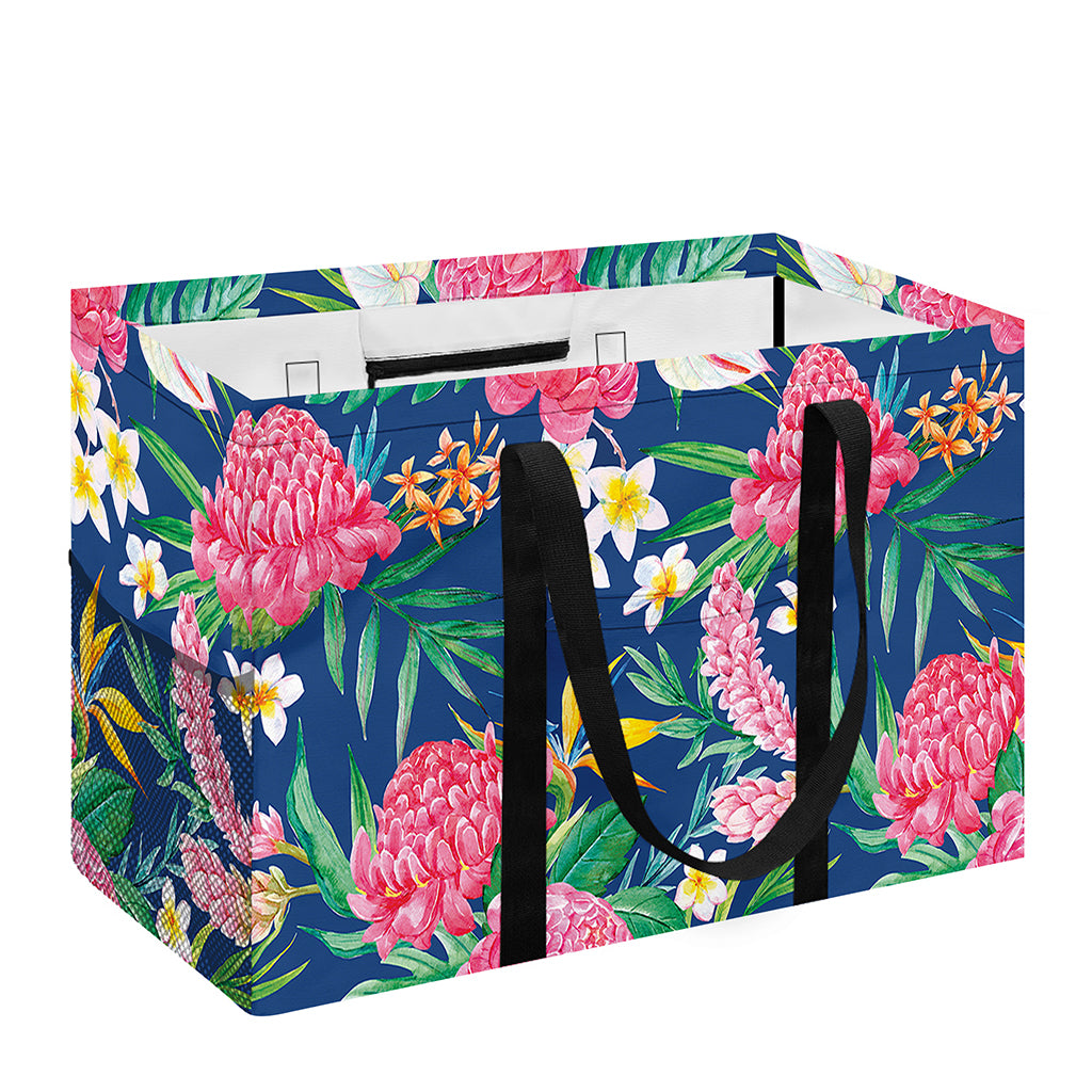 Watercolor Chrysanthemum Pattern Print Utility Tote Bag