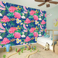 Watercolor Chrysanthemum Pattern Print Wall Sticker