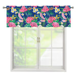 Watercolor Chrysanthemum Pattern Print Window Valance