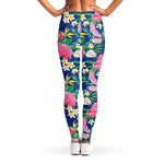 Watercolor Chrysanthemum Pattern Print Women's Leggings