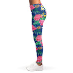 Watercolor Chrysanthemum Pattern Print Women's Leggings