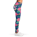 Watercolor Chrysanthemum Pattern Print Women's Leggings